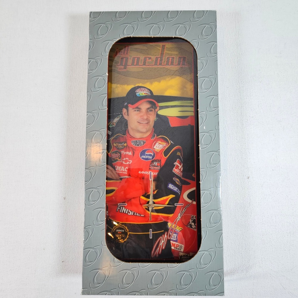 Jebco Clocks Jeff Gordon NASCAR Wall Clock Limited Edition 472/5000 24 DuPont